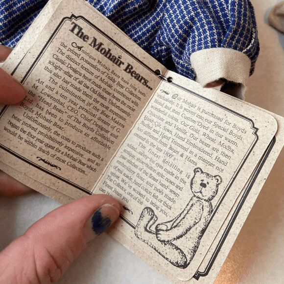 Boyds Bears Limited Edition Mohair Bear Kelsey & Arby Tugalong #8861 - Picture 8 of 13